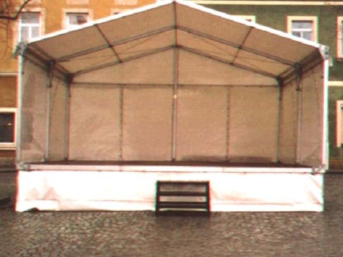 Bühne mit Dach Zeltüberdachung 6x6m