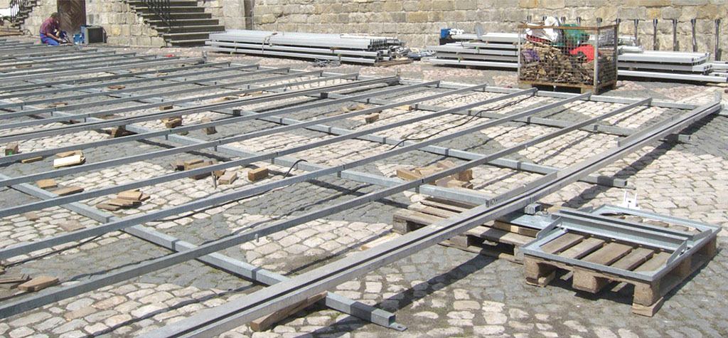 Systemfußboden mit Stahlunterbau ab 75m²