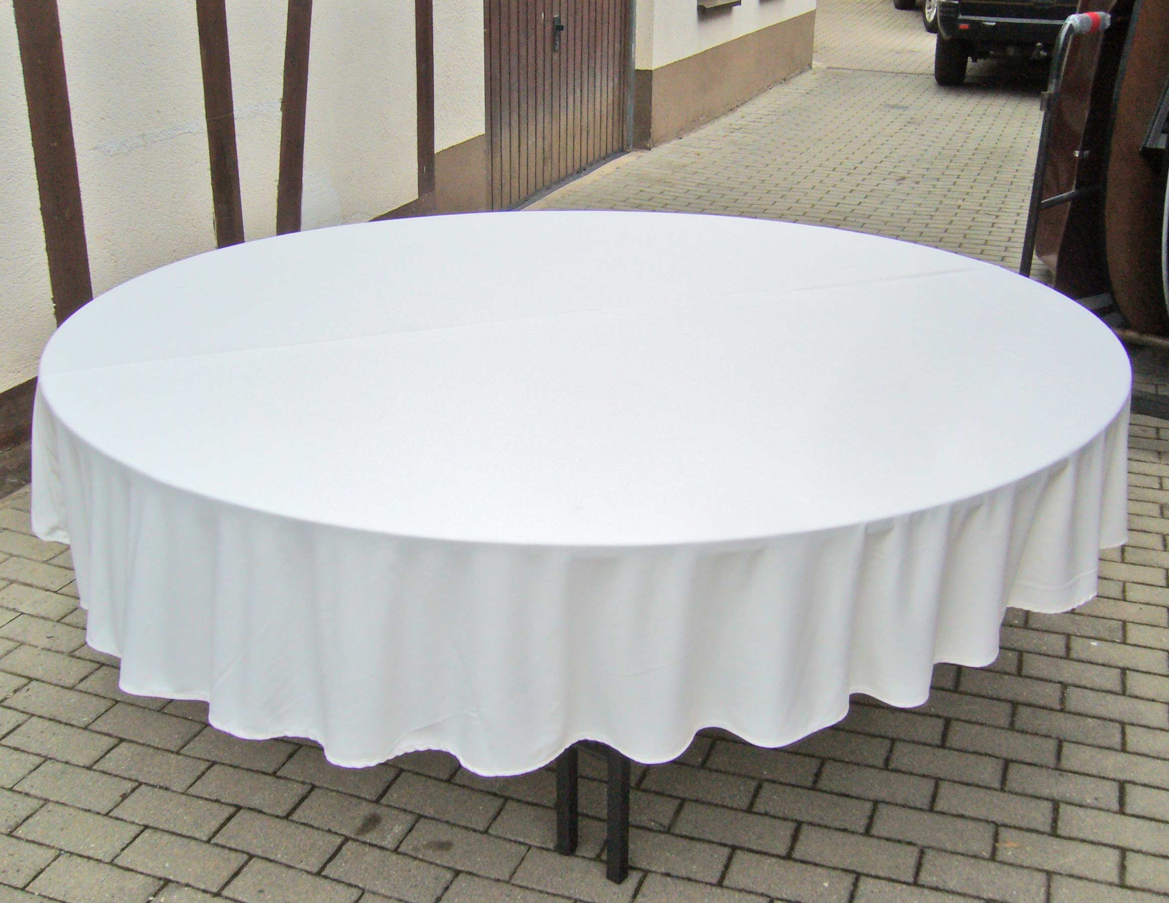 Tischdecke als Husse für Tisch rund 1,8m